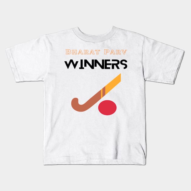 Bharat Parv - Hockey Winners Kids T-Shirt by Bharat Parv